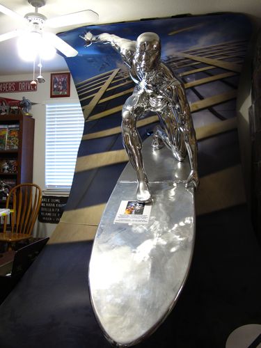 silver surfer, a blog called wanda, wanda guess, statue, comic books, silver surfer statue, story