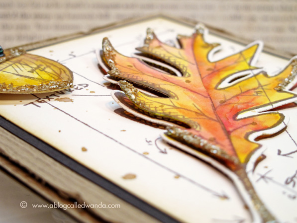 1 ablogcalledwanda.com Tim Holtz Leaf Card