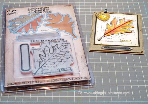 1 ablogcalledwanda.com Tim Holtz Leaf Card