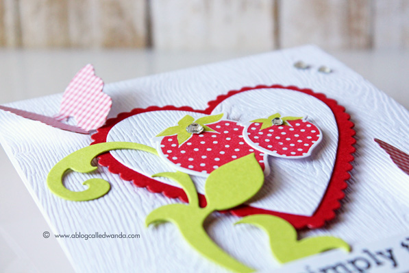 Strawberry Patch Stamp Set. Card by Wanda Guess