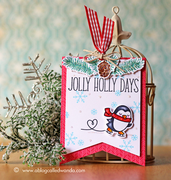 Lawn Fawn Winter Penguin Tag by Wanda Guess Lawn Fawn Winter Penguin Tag by Wanda Guess