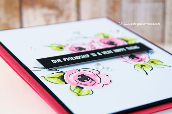 Altenew Painted Flowers card by Wanda Guess