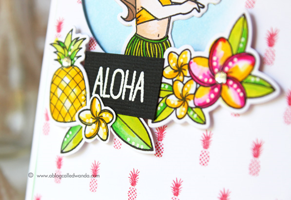 My Favorite Things Polynesian Paradise stamps. Card by Wanda Guess. Aloha! 