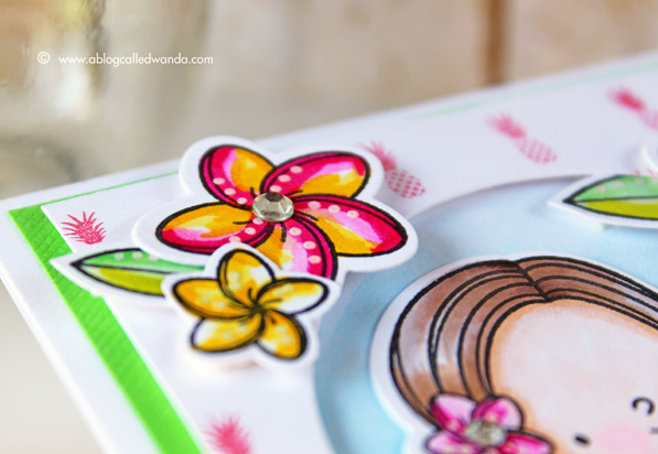 Kuretake Zig Clean Color Brush markers. Card by Wanda Guess. MFT stamps