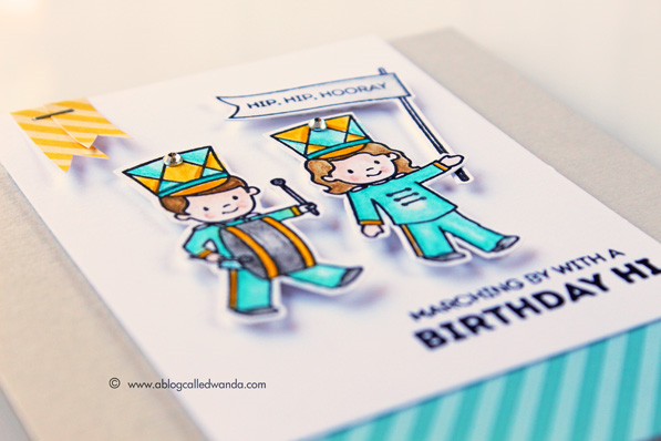 Stamptember WPlus9 limited edition stamp set. Card by Wanda Guess Band Camp  #sssfave