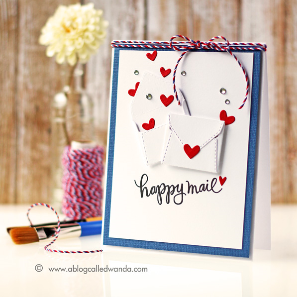 Happy Mail card by Wanda Guess. Simon Says Stamp products! #sssfave