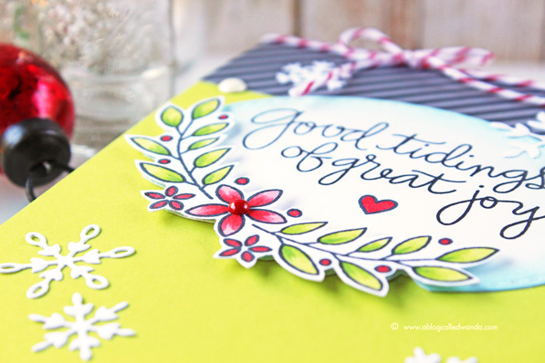 Christmas card - tidings of great joy!    Simon Says Stamp - Create Joy release. Holiday 2015. Card by Wanda Guess  #ssssfave