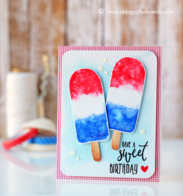Concord & 9th Sweet and Cool stamp set. Popsicles card by Wanda Guess. June guest designer Concord & 9th Sweet and Cool stamp set. Popsicles card by Wanda Guess. June guest designer