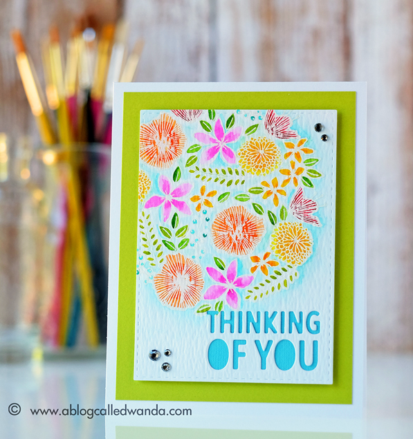 You're My Person stamp set from Concord & 9th. Floral card by Wanda Guess