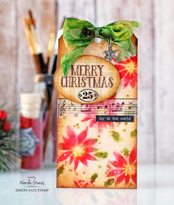 Tim Holtz Stamptember limited edition stamp set and stencil for Simon Says Stamp. Project by Wanda Guess for Simon Says Stamp