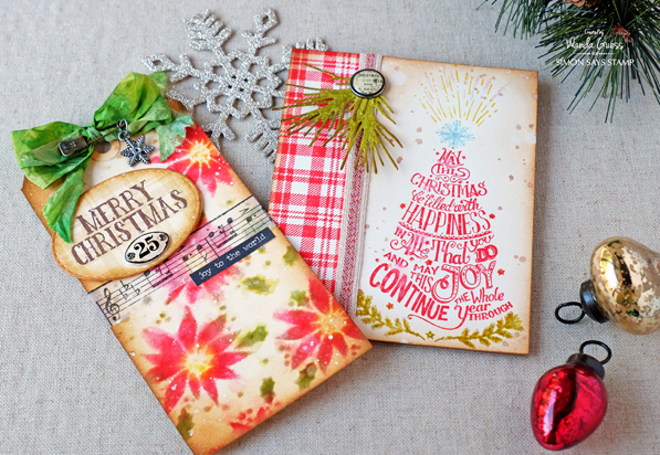 Tim Holtz Stamptember limited edition stamp set and stencil for Simon Says Stamp. Project by Wanda Guess for Simon Says Stamp