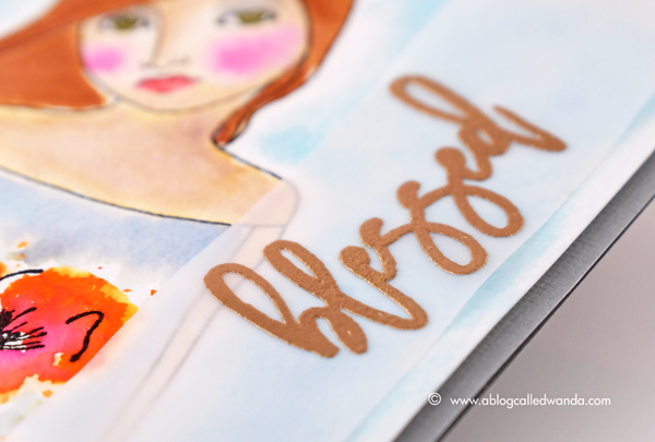 Right At Home Script Greetings stamp set. Card by Wanda Guess Right At Home Script Greetings stamp set. Card by Wanda Guess