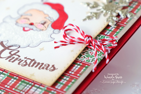 Simon Says Stamp Limited Edition 2016 Holiday Card Kit. Retro Santa card by Wanda Guess