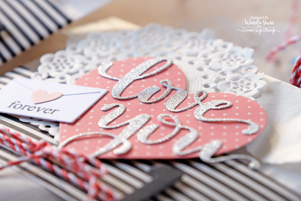 Valentine Treats in Glassine Bags. Simon Says Stamp Hey Love release of new dies. Project by Wanda Guess