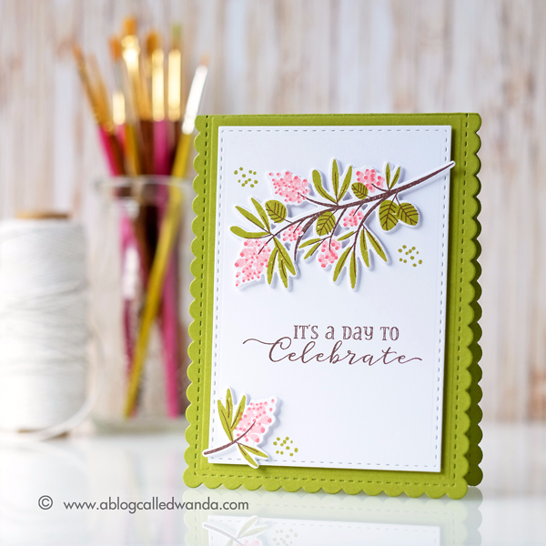 PTI Beautiful Berries stamps and dies. Birthday card by Wanda Guess. March 2017 release week.