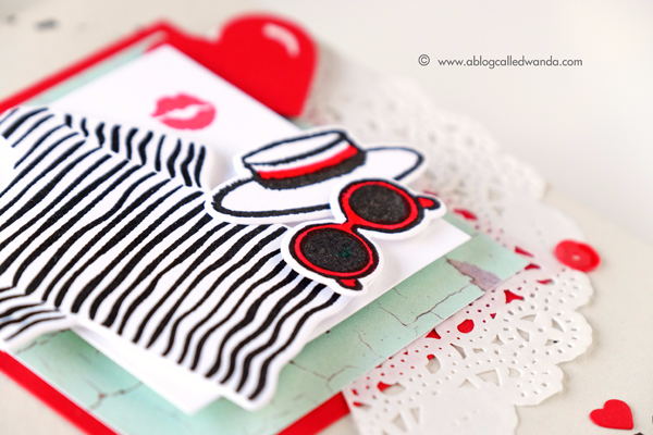 Hero Arts Ooh La La stamp set and Dies. Heart Infinity Dies. Project by Wanda Guess for A Blog Named Hero Blog Hop