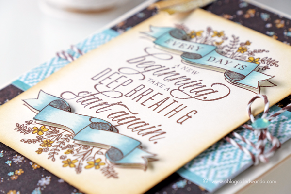 Papertrey Ink New Release Quoted Start Again stamp set. Card by Wanda Guess. PTI Design Team Papertrey Ink New Release Quoted Start Again stamp set. Card by Wanda Guess. PTI Design Team