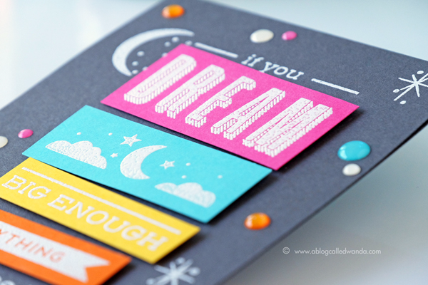 Papertrey Ink May 2017 Release. Quoted Dream Big stamp set. Card by Wanda Guess. PTI design team Papertrey Ink May 2017 Release. Quoted Dream Big stamp set. Card by Wanda Guess. PTI design team