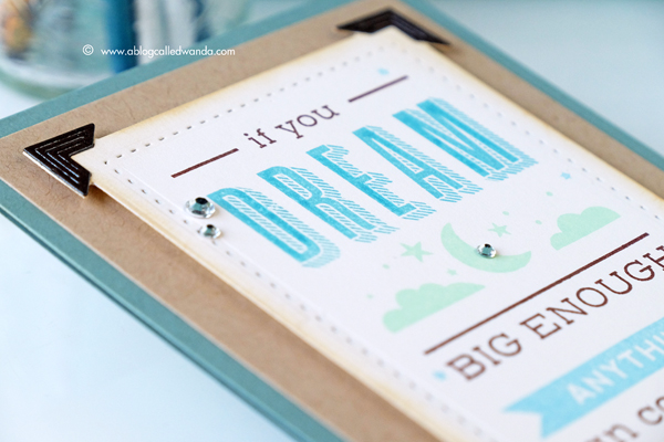 Papertrey Ink May 2017 Release. Quoted Dream Big stamp set. Card by Wanda Guess. PTI design team Papertrey Ink May 2017 Release. Quoted Dream Big stamp set. Card by Wanda Guess. PTI design team