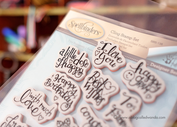 Tiny Sentiments stamps from Spellbinders