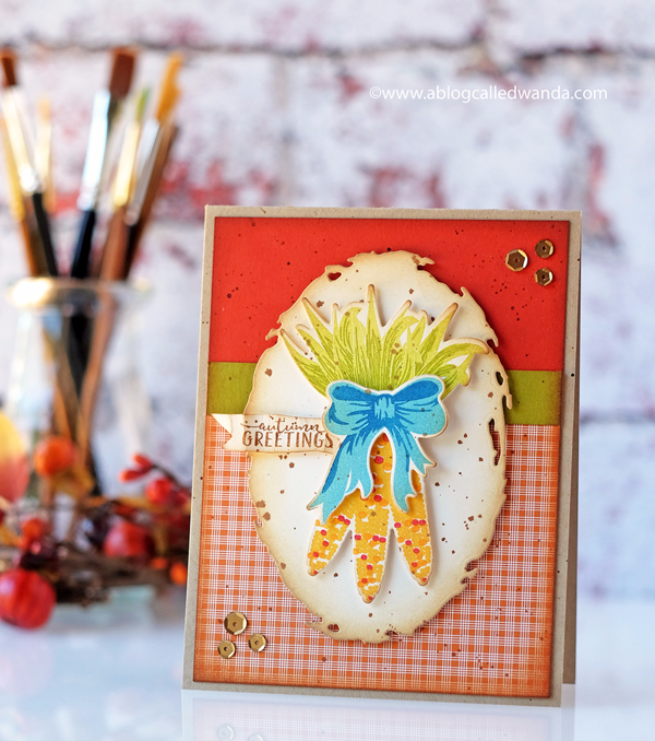 Papertrey Ink Kind of Corny Autumn card by Wanda Guess. PTI design team. New release