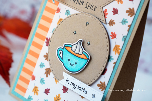 Lawn Fawn Pumpkin Spice. Coffee card by Wanda Guess