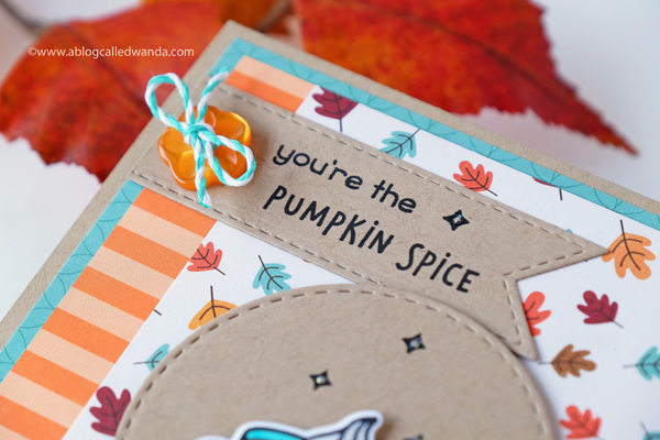 Lawn Fawn Pumpkin Spice. Coffee card by Wanda Guess