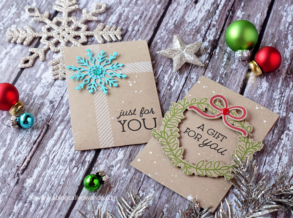PAPERTREY INK GIFT CARD COZY COLLECTION. GIFT CARD HOLDERS. CHRISTMAS THEME. WANDA GUESS
