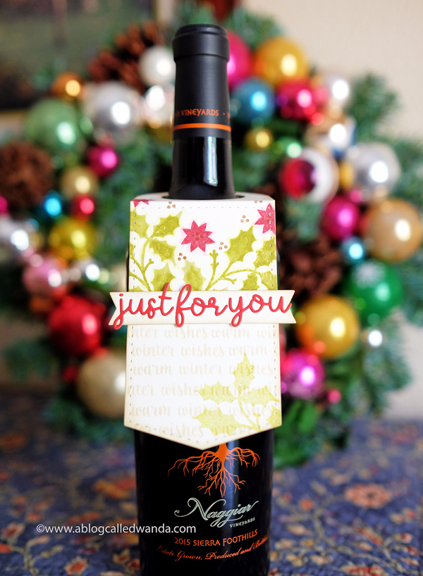 Papertrey Ink wine bottle tag gift 