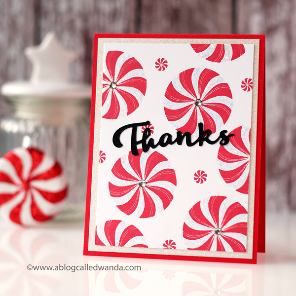PTI Candy Cane Christmas. Christmas thank you card by Wanda Guess