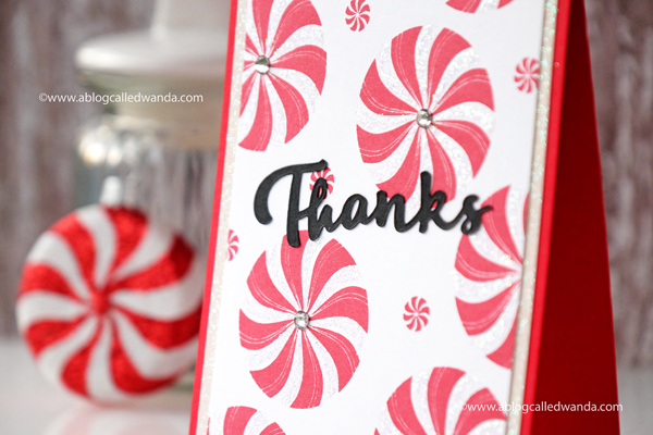 PTI Candy Cane Christmas. Christmas thank you card by Wanda Guess