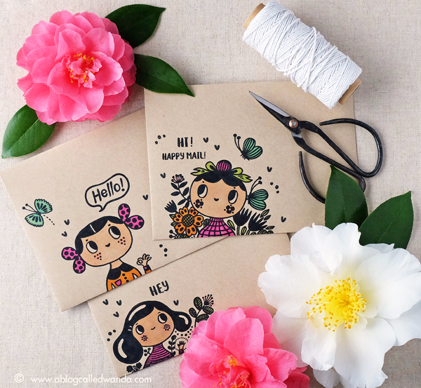 Waffle Flower Helen Dardik envelope art