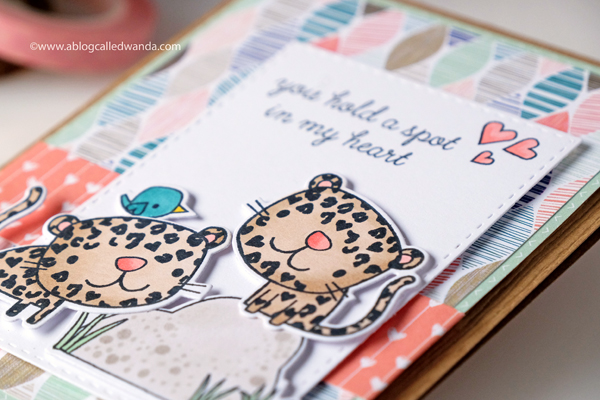 Copic coloring. Reverse Confetti Stamps. Card Layout