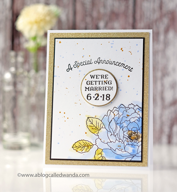 Papertrey Ink Lucky Scratch stamp sets. Save the date wedding card. Especially for you stamp set