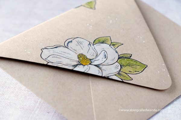 Paper Source envelopes. Hero Arts stamps. Envelope art