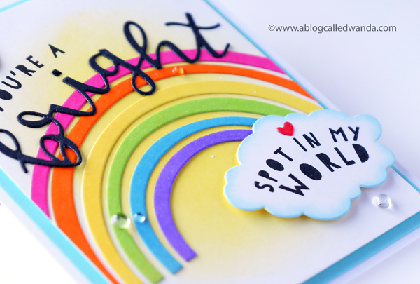 handmade rainbow card