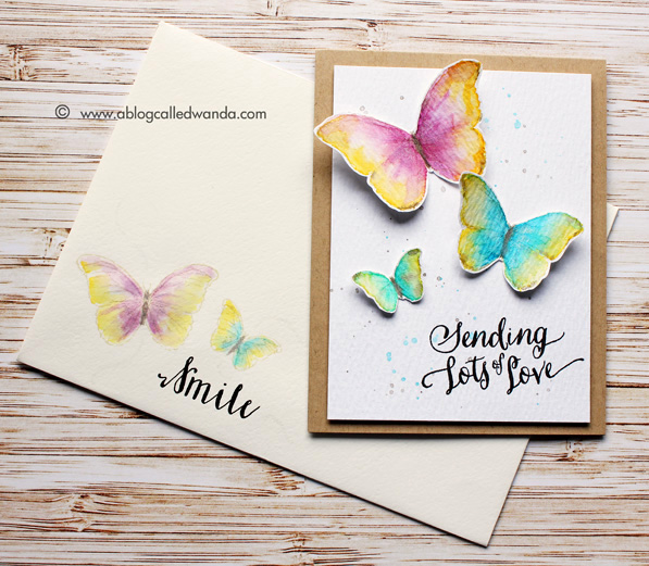 Watercolor butterflies by Wanda Guess