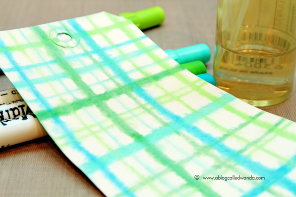 Create your own plaid background technique - tag by Wanda Guess
