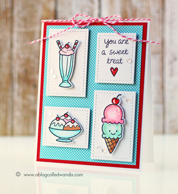 You are a sweet treat! Card by Wanda Guess. Lawn Fawn Here's the Scoop stamp set. Pretty Pink Posh dies. You are a sweet treat! Card by Wanda Guess. Lawn Fawn Here's the Scoop stamp set. Pretty Pink Posh dies.