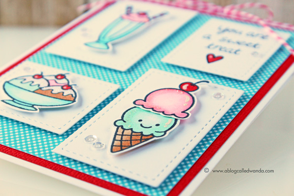 You are a sweet treat! Card by Wanda Guess. Lawn Fawn Here's the Scoop stamp set. Pretty Pink Posh dies. You are a sweet treat! Card by Wanda Guess. Lawn Fawn Here's the Scoop stamp set. Pretty Pink Posh dies.