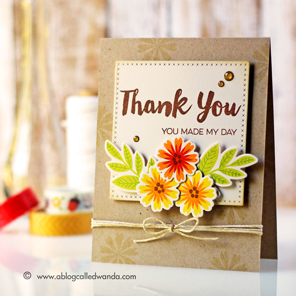 My Favorite Things stamps with Simon Says Stamp for Stamptember. Modern Blooms and Thanks for Being There. Card by Wanda Guess #sssfave