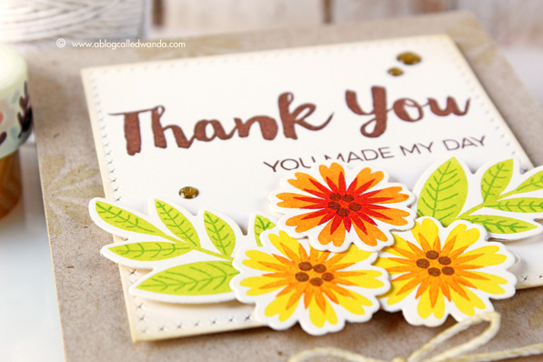 My Favorite Things stamps with Simon Says Stamp for Stamptember. Modern Blooms and Thanks for Being There. Card by Wanda Guess #sssfave