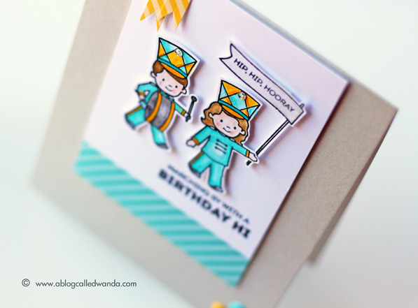 Stamptember WPlus9 limited edition stamp set. Card by Wanda Guess Band Camp  #sssfave