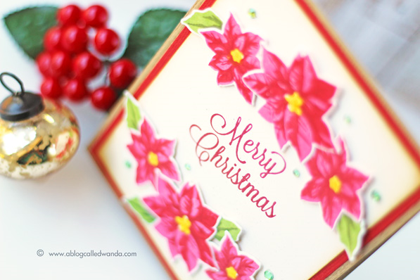 Hero Arts card kit - card by Wanda Guess. Poinsettia Christmas card! Hero Arts card kit - card by Wanda Guess. Poinsettia Christmas card!