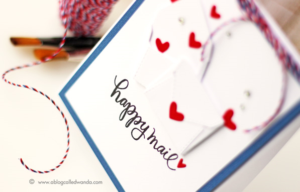 #sssfave Happy Mail card by Wanda Guess. Simon Says Stamp dies and stamps.