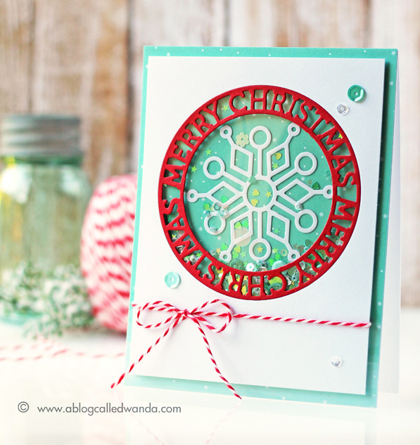Simon Says Stamp - Create Joy release. Holiday 2015. Card by Wanda Guess  #ssssfave  Shaker Card with sequins 