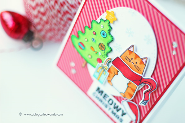 Simon Says Stamp - Create Joy release. Holiday 2015. Card by Wanda Guess  #ssssfave   Christmas Cats stamp set!