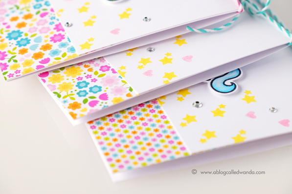 1 AVERY ELLE BE A UNICORN STAMP SET. DOODLEBUG PAPER. CARD BY WANDA GUESS