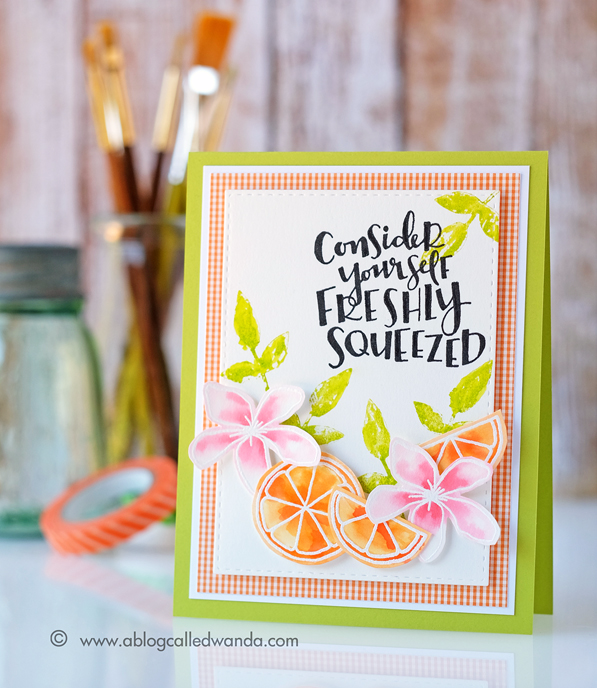 Concord & 9th Hugs and Wildflower stamp sets. Color Throwdown challenge. Card by Wanda Guess