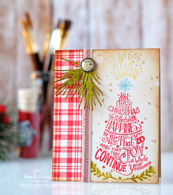 Tim Holtz Stamptember limited edition stamp set and stencil for Simon Says Stamp. Project by Wanda Guess for Simon Says Stamp